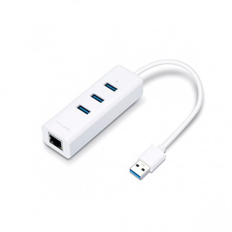 CONVERSOR TP LINK UE330 USB 3.0 A ETHERNET HUB 3P 