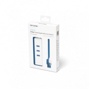 CONVERSOR TP LINK UE330 USB 3.0 A ETHERNET HUB 3P 
