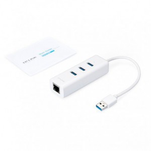 CONVERSOR TP LINK UE330 USB 3.0 A ETHERNET HUB 3P 