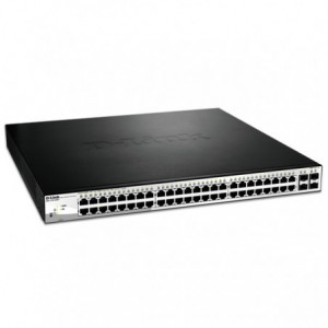 SWITCH D-LINK 48 PORT GIGABIT SMART+ 4 SFP 370W POE BUDGET