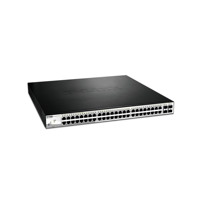 SWITCH D-LINK 48 PORT GIGABIT SMART+ 4 SFP 370W POE BUDGET