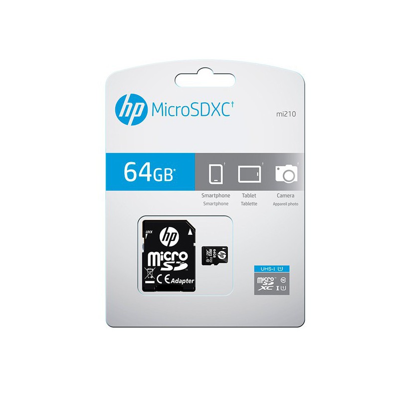 MICRO SDHC HP 64GB  CLASE 10 U1 CON ADAPTADOR