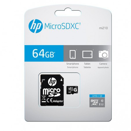 MICRO SDHC HP 64GB  CLASE 10 U1 CON ADAPTADOR