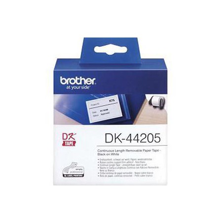 CINTA BROTHER PAPEL REMOVIBLE 62MM BLANCO DK44205
