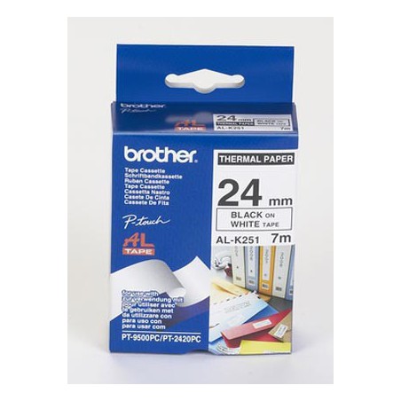 CINTA BROTHER PAPEL AL-K251 BLANCO/NEGRO *