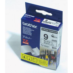 CINTA BROTHER ORIG.TZES221 BLANCO/NEGRO 9MM