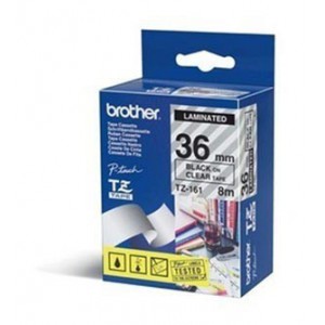CINTA BROTHER ORIG.TZ/E161TRANSP./NEGRO 36MM