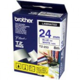 CINTA BROTHER ORIG.TZ253/E BLANCO/AZUL  24MM