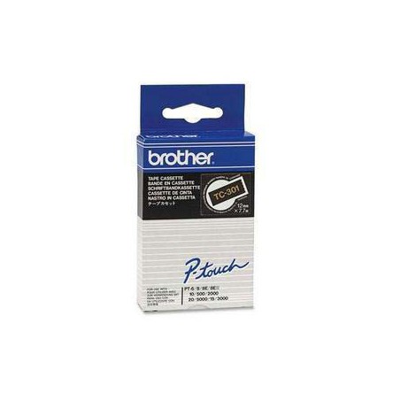 CINTA BROTHER ORIG. TC-301 ORO/NEGRA 12MM*