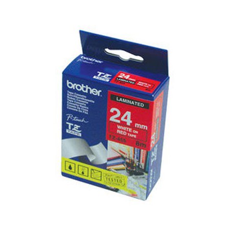 CINTA BROTHER ORIG.TZ455 ROJO/BLANCO* 24MM