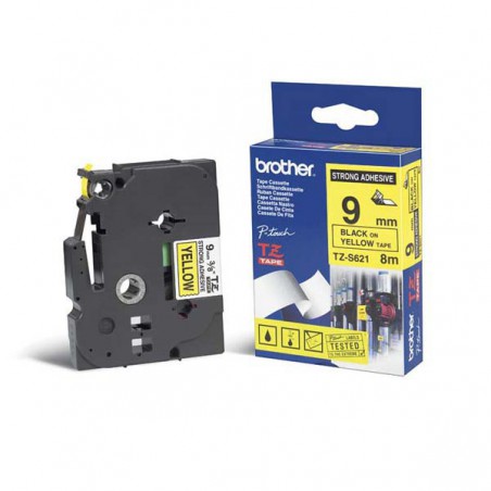 CINTA BROTHER ORIG.TZS621/E  AMARILL./NEGRO 9MM