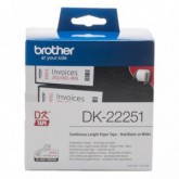 CINTA BROTHER PAPEL CONTINUO 62 MM DK22251 BLACK/RED