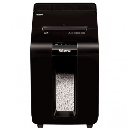 DESTRUCTORA FELLOWES AUTOMAX 100M MICROCORTE 4X10 NEGRA