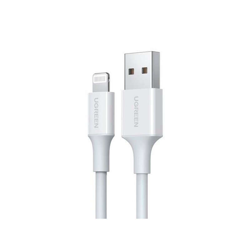 CABLE USB A LIGHTNING MACHO NICKEL PLATI UGREEN NEGRO