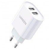 CARGADOR DE RED DUAL ENTRADA USB 3.4 A EU UGREEN BLANCO
