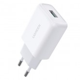 CARGADOR DE RED 18W ENTRADA USB A QC3.0-UGREEN BLANCO