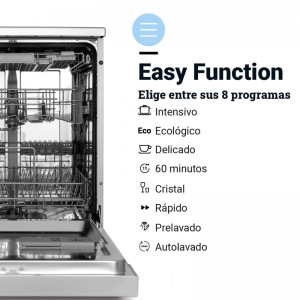 LAVAVAJILLAS ARTICO 4065X LIBRE INST. INV 15 CUB. INOX 60