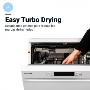 LAVAVAJILLAS ARTICO 4065W LIBRE INST. INV 15 CUB. BLANCO 60