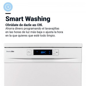 LAVAVAJILLAS ARTICO 4065W LIBRE INST. INV 15 CUB. BLANCO 60