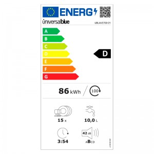 LAVAVAJILLAS ARTICO 4065W LIBRE INST. INV 15 CUB. BLANCO 60