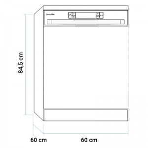 LAVAVAJILLAS ARTICO 4065W LIBRE INST. INV 15 CUB. BLANCO 60