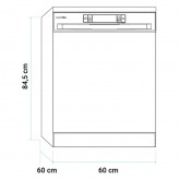 LAVAVAJILLAS ARTICO 4065W LIBRE INST. INV 15 CUB. BLANCO 60