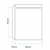 LAVAVAJILLAS MARMARA 4060W INTEGRABLE CRISTAL BLANCO 60CM