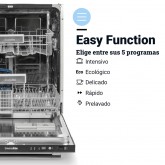 LAVAVAJILLAS MARMARA 4060B INTEGRABLE CRISTAL NEGRO 60CM