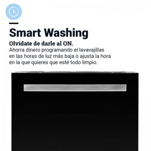 LAVAVAJILLAS MARMARA 4060B INTEGRABLE CRISTAL NEGRO 60CM