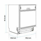 LAVAVAJILLAS BALTICO 4060 INTEGRABLE 60CM 12 SERV.