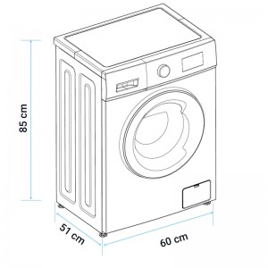 LAVADORA IBIZA 4008W CARGA FRONTAL BLANCO 8 KGS 1200 RPM