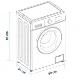 LAVADORA IBIZA 4008W CARGA FRONTAL BLANCO 8 KGS 1200 RPM