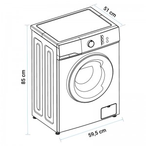 LAVADORA ARUBA 4008W CARGA FRONTAL BLANCO 8 KGS 1200 RPM