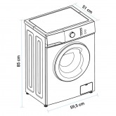 LAVADORA ARUBA 4008W CARGA FRONTAL BLANCO 8 KGS 1200 RPM