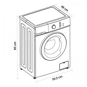 LAVADORA ARUBA 4007W CARGA FRONTAL BLANCO 7 KGS 1200 RPM