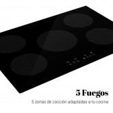 ENCIMERA INDUCCIÓN MEISSA 4073 5 FUEGOS