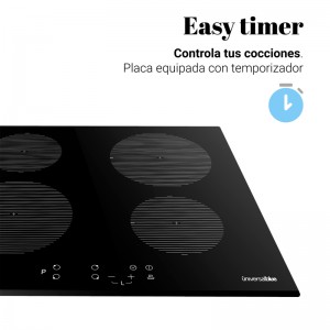 ENCIMERA INDUCCIÓN MEISSA 4072 4 FUEGOS 7000W 60CM