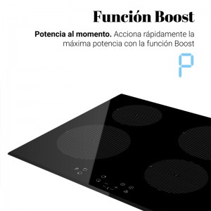 ENCIMERA INDUCCIÓN MEISSA 4072 4 FUEGOS 7000W 60CM