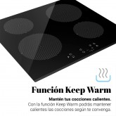 ENCIMERA INDUCCIÓN MEISSA 4072 4 FUEGOS 7000W 60CM