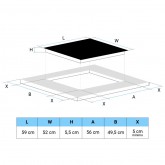 ENCIMERA INDUCCIÓN MEISSA 3070B FLEXIBLE NEGRO 6500W