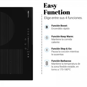 ENCIMERA INDUCCIÓN MEISSA 3070B FLEXIBLE NEGRO 6500W