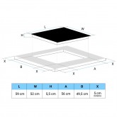 ENCIMERA INDUCCIÓN MEISSA 3070W FLEXIBLE BLANCA 6500W