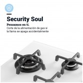 ENCIMERA CRISTAL GAS MAIA W-PLUS 3 FUEGOS DESIGN BLANCA