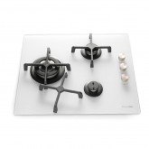 ENCIMERA CRISTAL GAS MAIA W-PLUS 3 FUEGOS DESIGN BLANCA