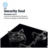 ENCIMERA DE GAS MAIA B-PLUS 5062 3 FUEGOS CRISTAL NEGRO