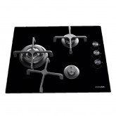 ENCIMERA DE GAS MAIA B-PLUS 5062 3 FUEGOS CRISTAL NEGRO