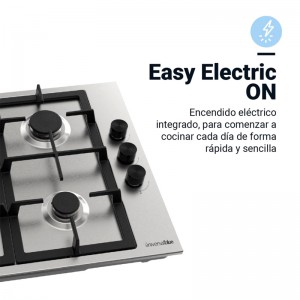 ENCIMERA GAS POLARIS 4003 INOX 3 FUEGOS