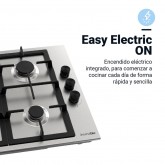 ENCIMERA GAS POLARIS 4003 INOX 3 FUEGOS