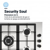 ENCIMERA GAS POLARIS 4003 INOX 3 FUEGOS