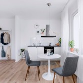 CAMPANA DECORATIVA KENIA 3190 INOX T INV. 90 CM FRONT NEGRO